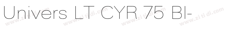 Univers LT CYR 75 Bl字体转换